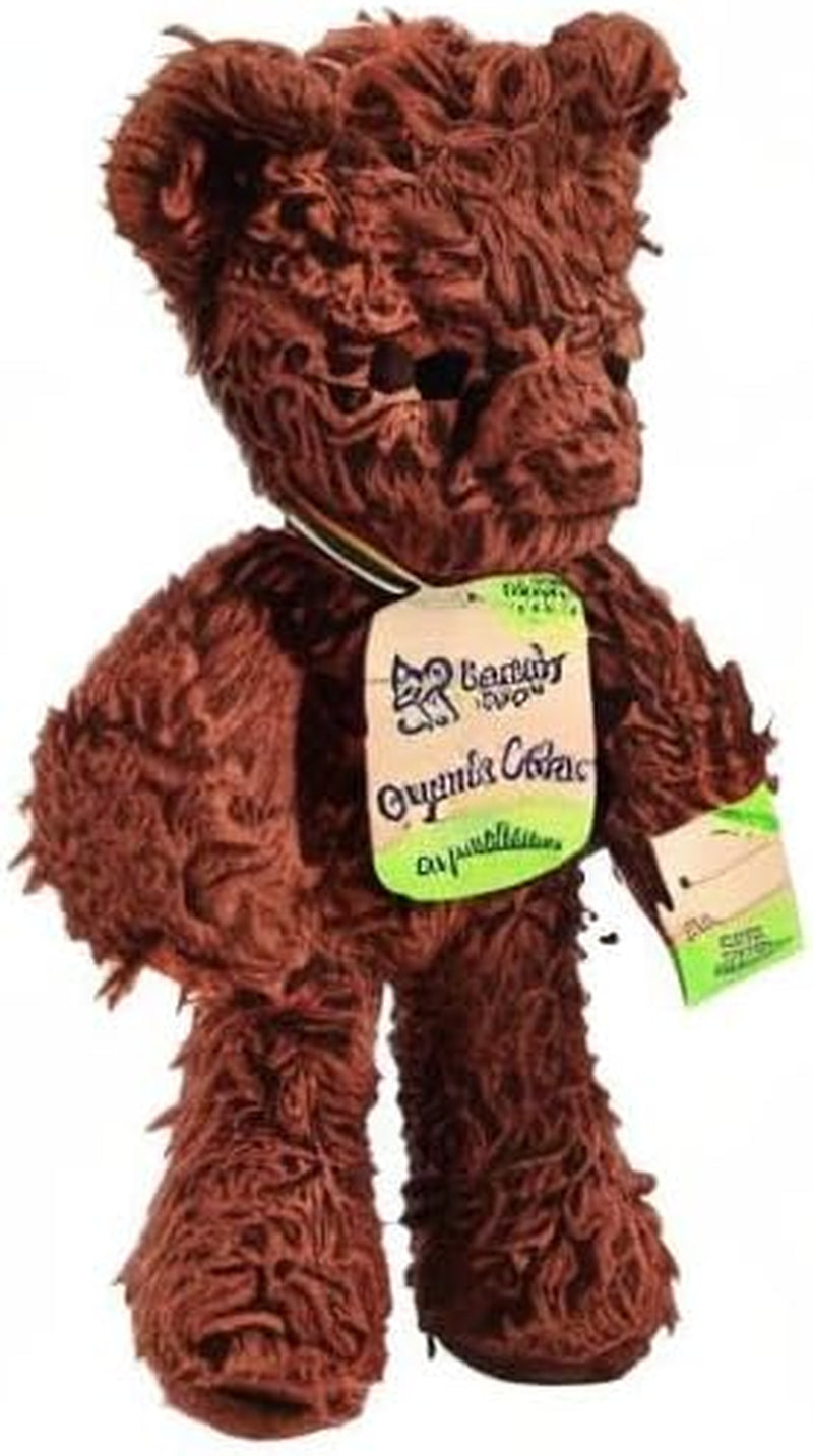 Organic Cotton Bear Dog Toy | Small Cuddle Squeaker Toy | Durable Strong Double Layered and Stitched | Natural Coconut Husk Stuffed | for Small to Medium Dogs | White/Cream or Brown/Natural